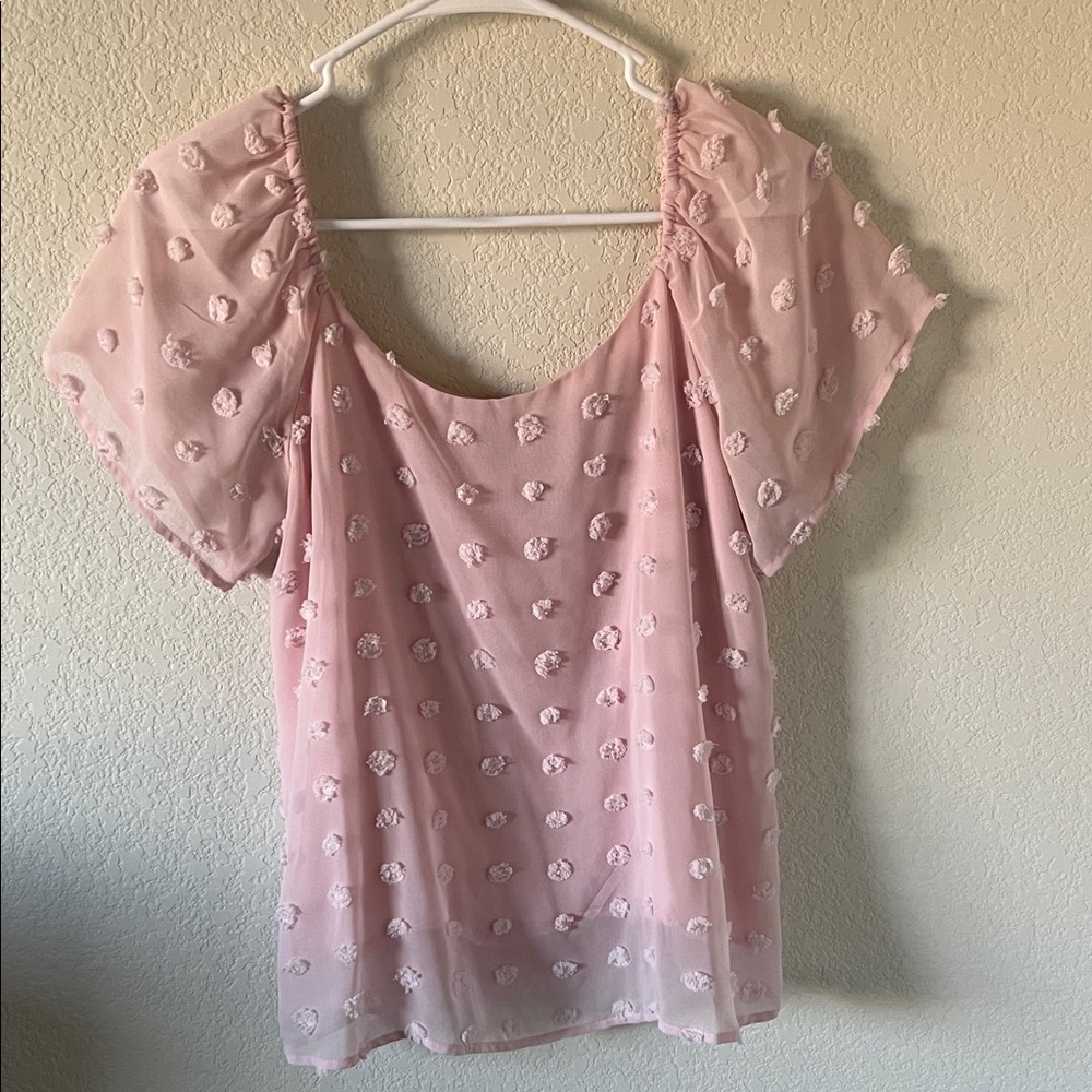 Mi Ami- Blush Pink Floral Blouse